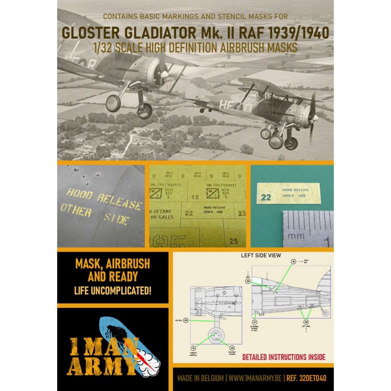 Gloster Gladiator Mk.II (conçu pour être utilisé avec les kits ICM, Revell et Silver Wings)