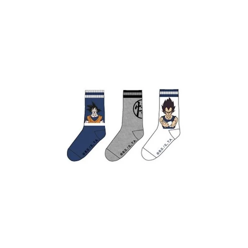 DRAGON BALL - Pack de 3 Chausettes Vegeta/Goku (T39/42)
