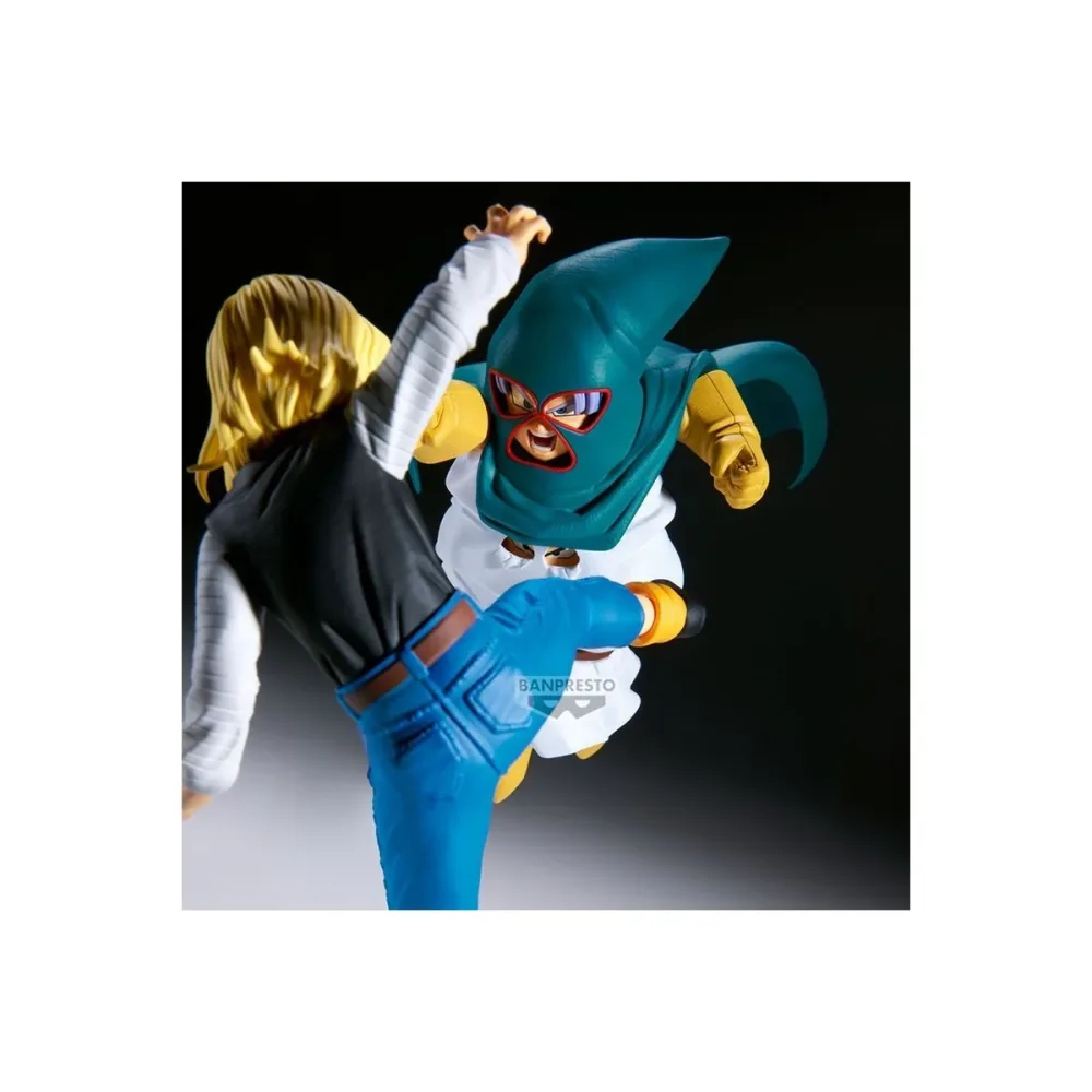 Dragon Ball Z - Figurine Android 18 + Mr Satan vs Mighty Mask