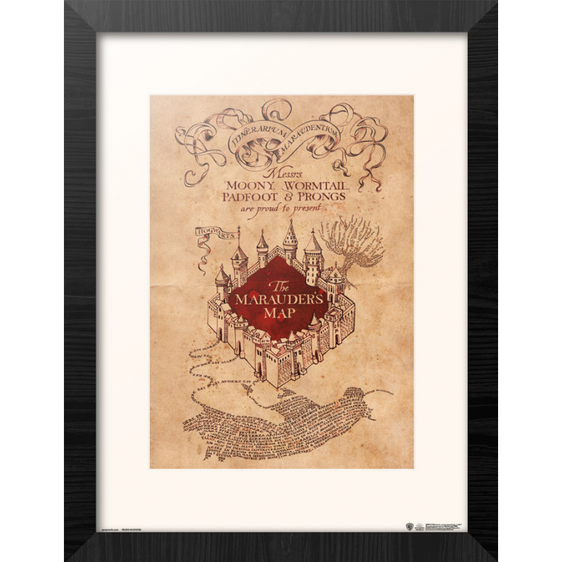 HARRY POTTER - Carte du Maraudeur - Collector Print '30x40cm'