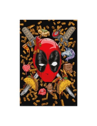 MARVEL Deadpool – Bullets and Chimichangas – Poster
