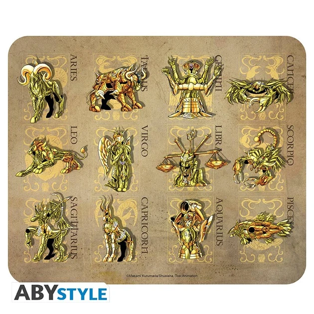 Saint Seiya - Tapis de souris souple - Armures d'or