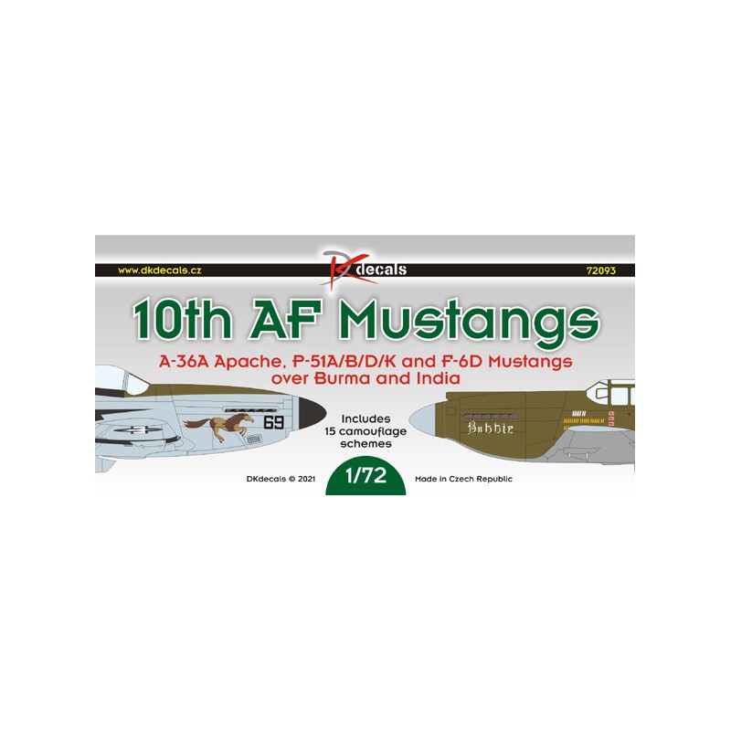 Décal 10e AF Mustangs1. P-51A-1 Mustang