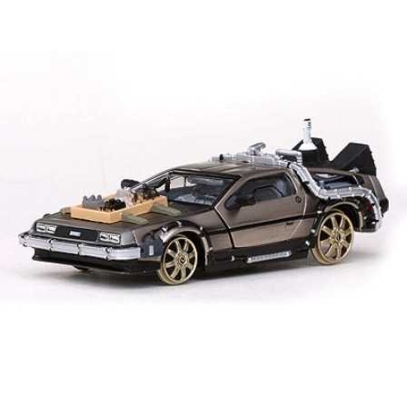 Miniature Delorean dmc12 retour vers le futur iii version rail
