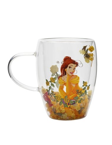 Disne Taza Cristal Flores Secas Bella