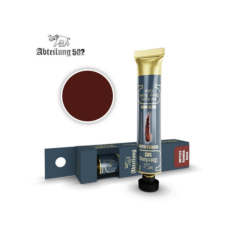 Peinture Acryliques dense - noir rougeâtre