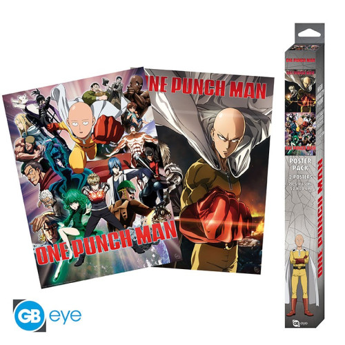ONE PUNCH MAN Set 2 Chibi Posters Saitama & Genos - ABYSTYLE