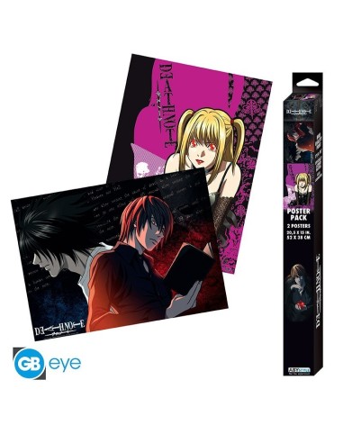 Poster – DEATH NOTE – Set 2 Chibi – L vs Light & Misa (52x38)