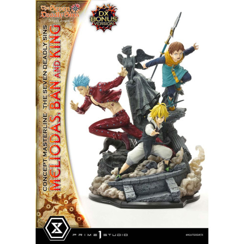 Seven Deadly Sins Concept Masterline Series statue Meliodas, Ban and King Deluxe Bonus Version 55 cm - PRIME 1 STUDIO
