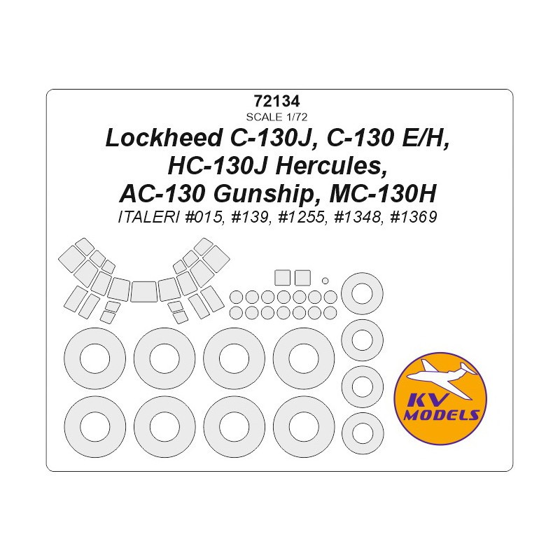 Accessoire Lockheed C-130 Hercules, AC-130 Gunship + masques de roues