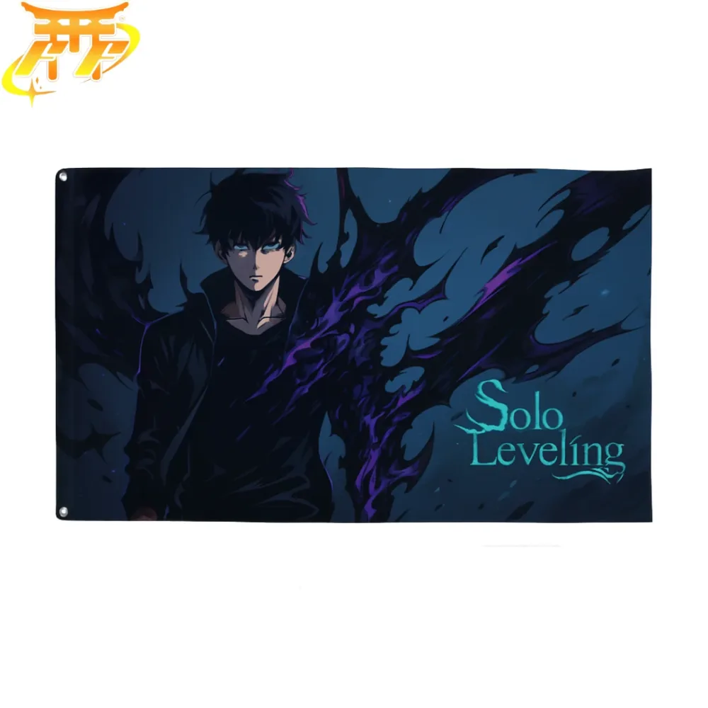 Drapeau Sung Jinwoo "Souverain Des Ombres" – Solo Leveling™