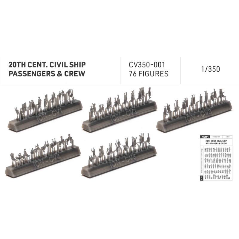Accessoire Passagers et équipage des navires civils du xxe siècle 76 personnages