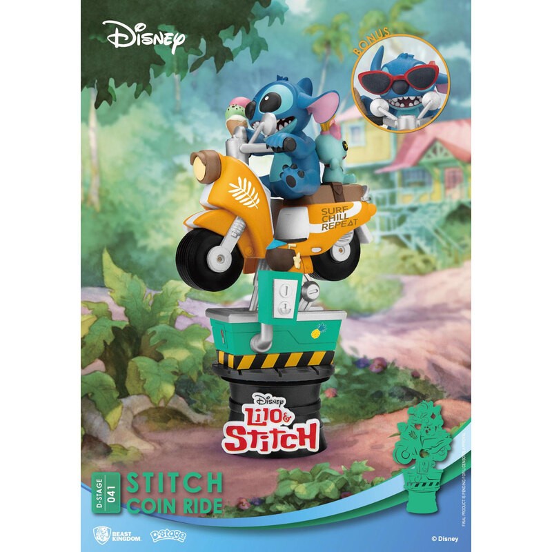 Disney Coin Ride Series diorama PVC D-Stage Stitch 16 cm