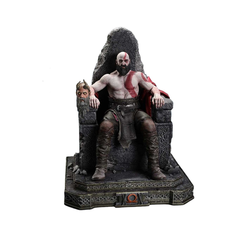 Throne Legacy God of War Series statuette 1/3 Ragnarok Master Thyself Kratos 67 cm