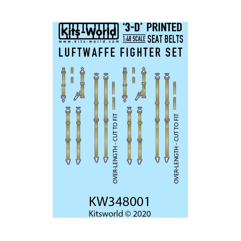 Décalcomanie Ceintures de sécurité Luftwaffe WWII. Focke-Wulf Messerschmitt. Ceintures de sécurité 3D en couleur.