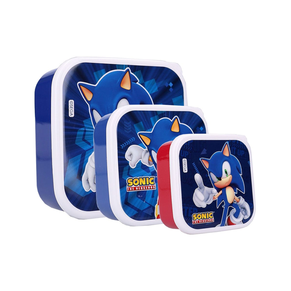 Sonic the Hedgehog pack 3 boîtes à goûter Sonic Fresh Bites