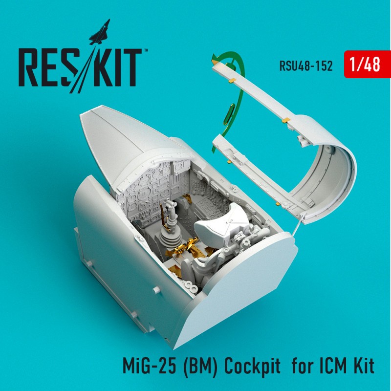Accessoire Mikoyan MiG-25BM Cockpit (conçu pour être utilisé avec les kits ICM)