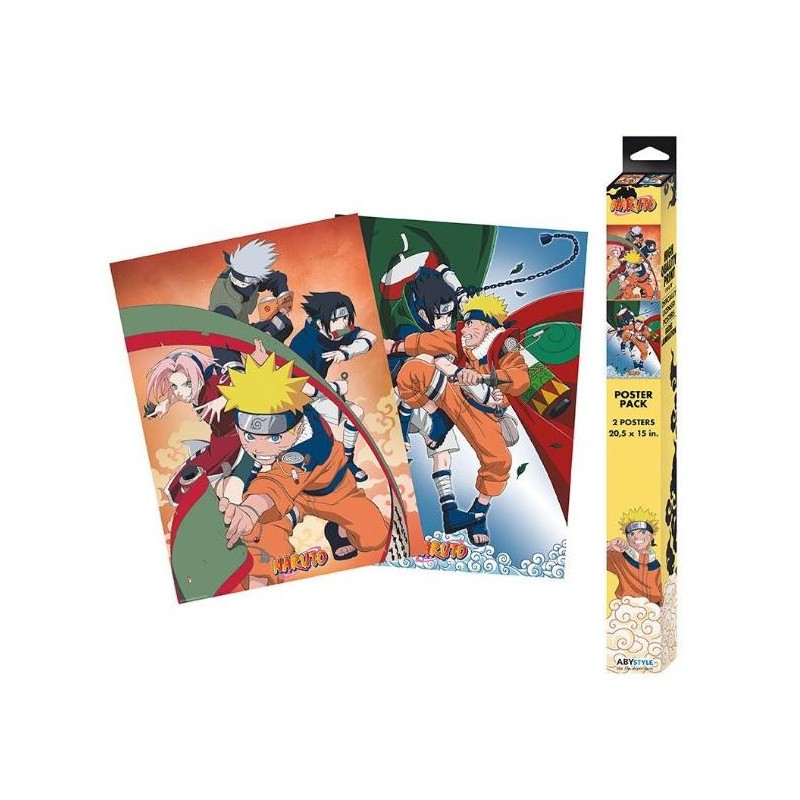 NARUTO - Naruto vs Sasuke - Set 2 posters '52x38'