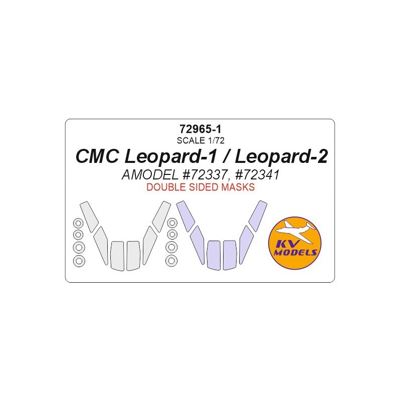 CMC Leopard-1 / Leopard-2 - Masques double face et à roues (conçus pour être utilisés avec les kits A-Model AMU72337, AMU72341)