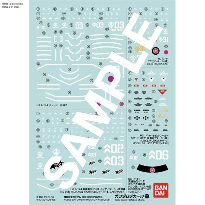 Décalcomanie PACK 3ex DECAL N ° 119 L'ORIGINE MULTI USE 3