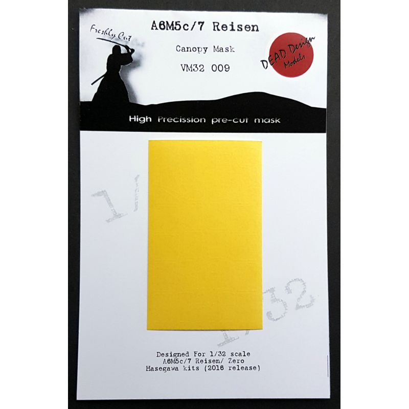 Masque de peinture pour cadre de verrière extérieur Mitsubishi A6M5 Reisen (conçu pour être utilisé avec les kits Hasegawa)