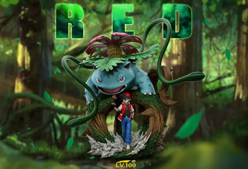 [PREORDER] 1/20 Scale World Figure [LV100 Club] – Red (Adventures) & Venusaur