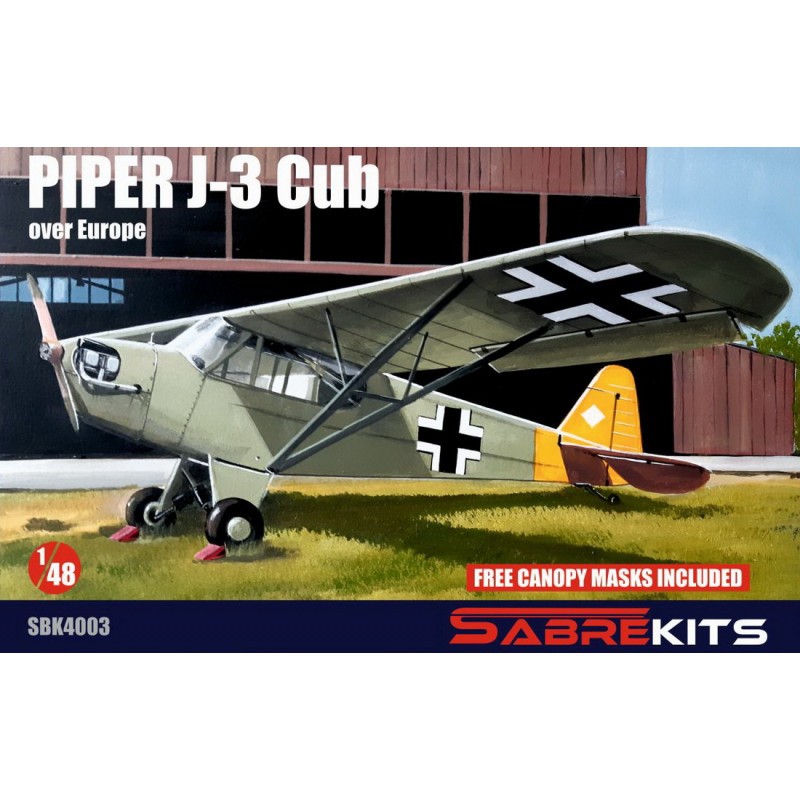 Maquette Piper J-3 Cub 'Over Europe' ex-Smer kit avec de nouvelles pièces transparentes