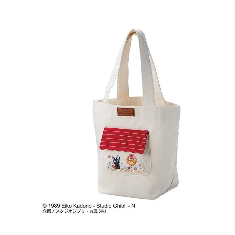 Sac KIKI LA PETITE SORCIERE - Jiji au milieu fleurs - Tote Bag 26x32x15cm