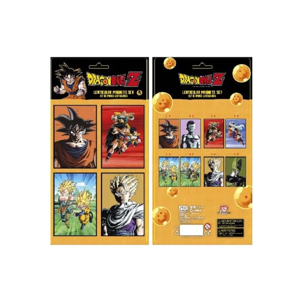 Dragon Ball Z - Set 4 de Magnets Lenticulaire