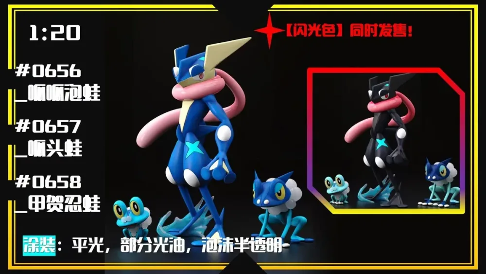 [PREORDER] 1/20 Scale World Figure [SXG] – Froakie & Frogadier & Greninja