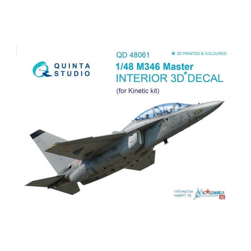 Décalcomanie Intérieur M346 Master imprimé en 3D et coloré sur papier autocollant (conçu pour être utilisé avec les kits Kinetic