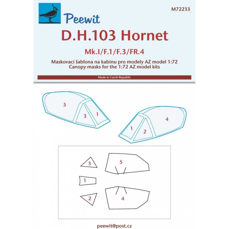 de Havilland DH-103 Hornet (conçu pour être utilisé avec les kits AZ Models) [Sea Hornet NF.21 FI F.3/4 F Mk.20/PR Mk.22]