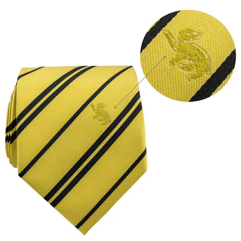 Harry Potter set cravate & badge Hufflepuff