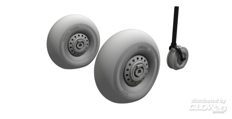 Accessoire Lancaster Mk.I/III Roues principales et Roue de queue avec patte
