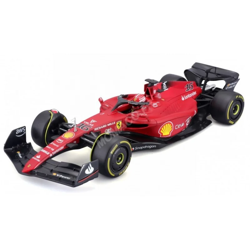 Miniature Ferrari f1 f1-75 team scuderia ferrari 16 charles leclerc 2022