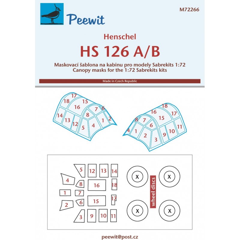 Accessoire Henschel Hs-126A/Hs-126B (conçu pour être utilisé avec les kits Sabre)