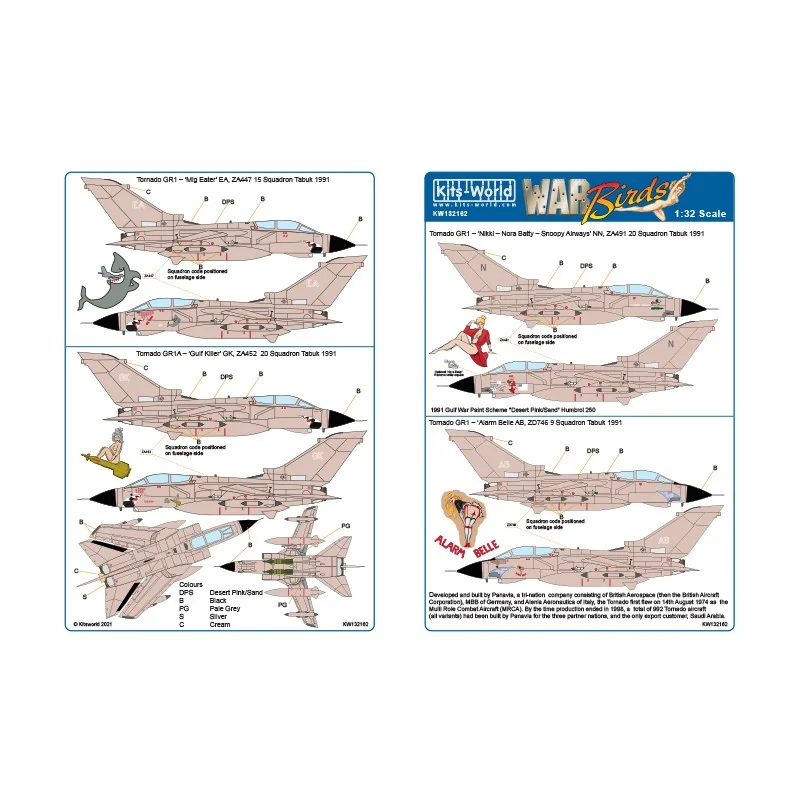 Décal Tempête du désert Panavia Tornado