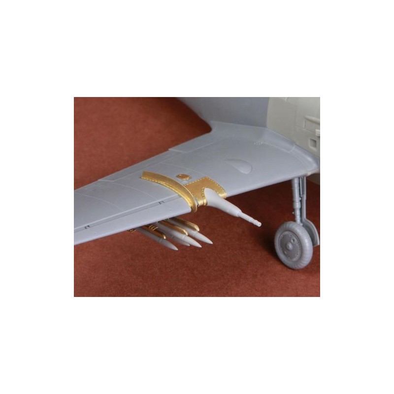 Wing Cannon & Rocket set pour Hispano HA-1112 Tripala/Buchon - Spanish Air Force (conçu pour être utilisé avec les kits Tamiya)[