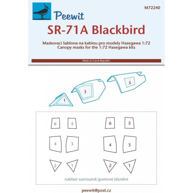 Accessoire Lockheed SR-71 Blackbird (conçu pour être utilisé avec les kits Hasegawa)