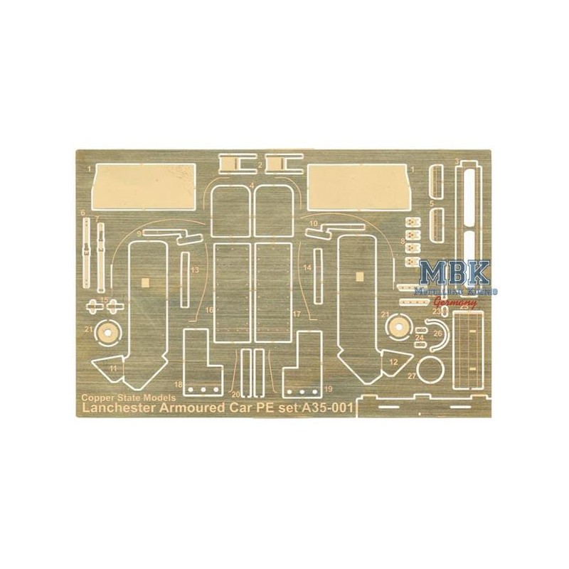 Service russe Lanchester Photoetch Set