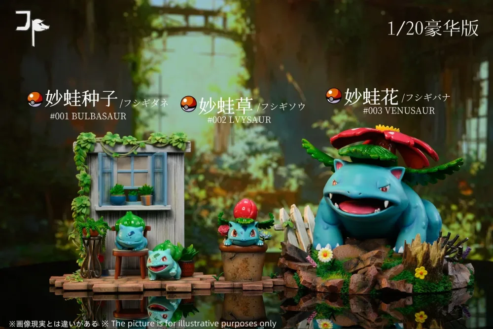 [PREORDER] 1/20 Scale World Figure [JP] – Bulbasaur & Ivysaur & Venusaur