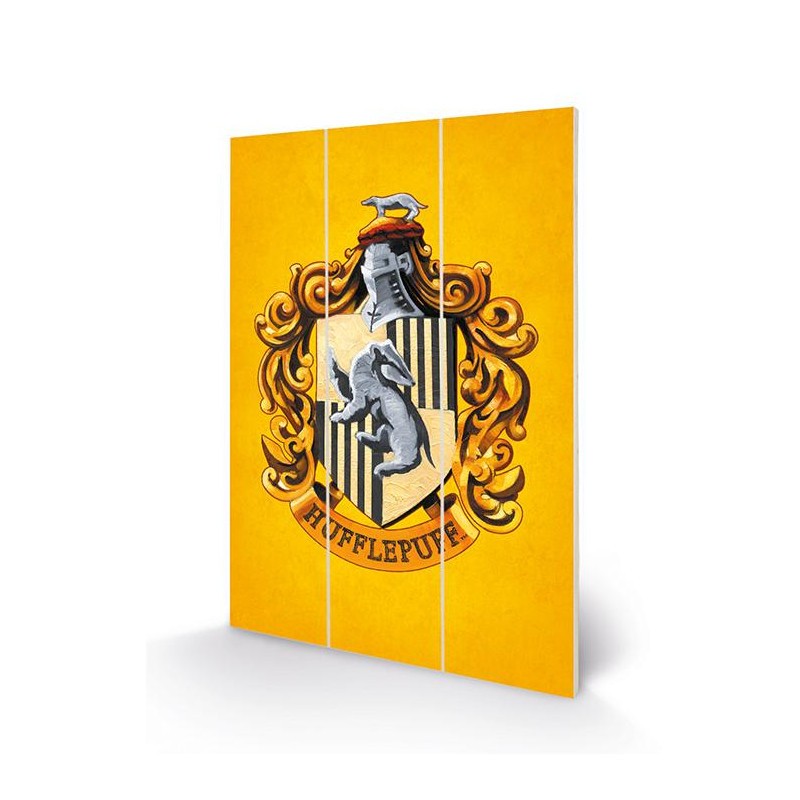 Poster HARRY POTTER - Hufflepuff Crest - Impression sur bois 20x29.5