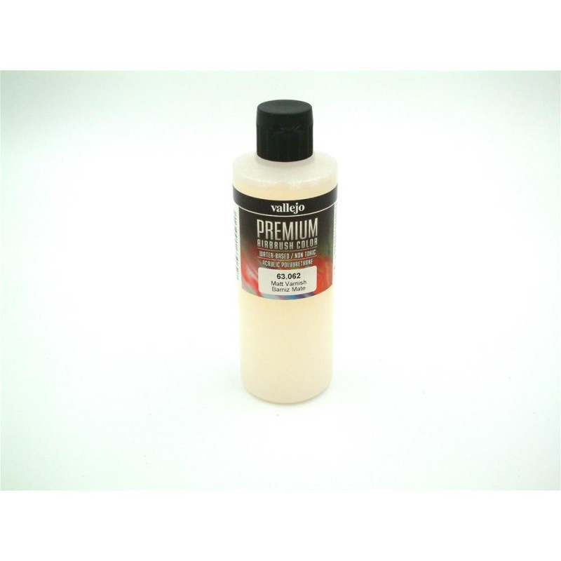 VALLEJO PREMIUM: peinture à l'eau non toxique prête pour l'aérographe, 200ml - VERNIS MAT