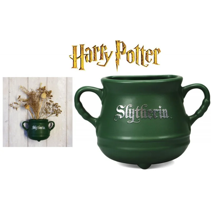 Hp slytherin cauldron wall vase shaped