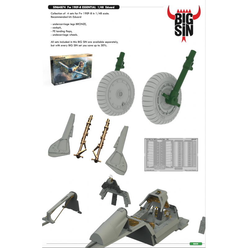 Focke-Wulf Fw-190F-8 ESSENTIAL 1/48 (conçu pour être utilisé avec les kits Eduard)