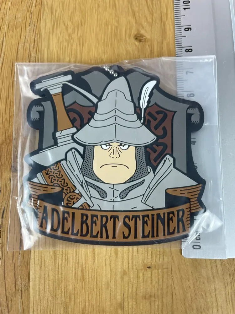 Final Fantasy IX – Adelbert Steiner Rubber Keychain 7 cm 25th Anniversary Lottery (Lot F) – Porte-clés