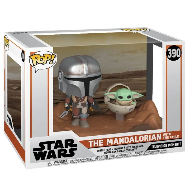 Figurine Pop The Mandalorian pack 2 POP Moment! Vinyl figurines Mandalorian & Child 9 cm
