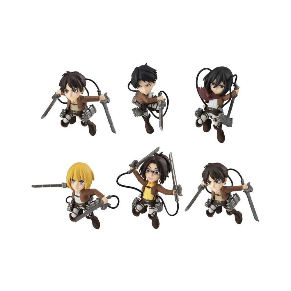 Attack on Titan Tobimas figurines mini Pack de 6 (with gift)