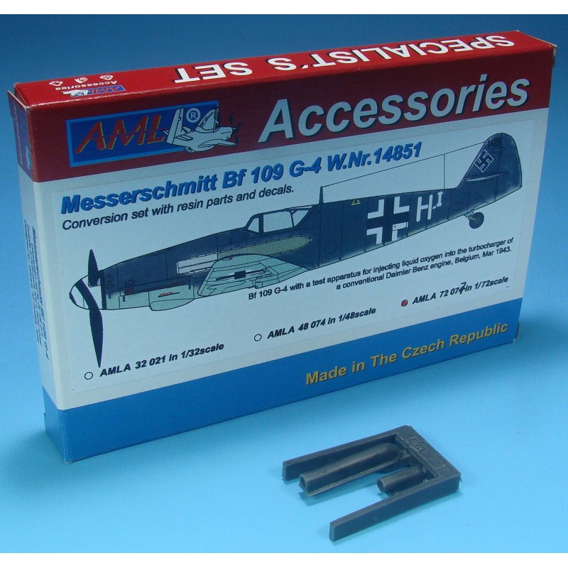 Accessoire Messerschmitt Bf-109G-4 W.Nr14851 pièces en résine et décalcomanies uniquement