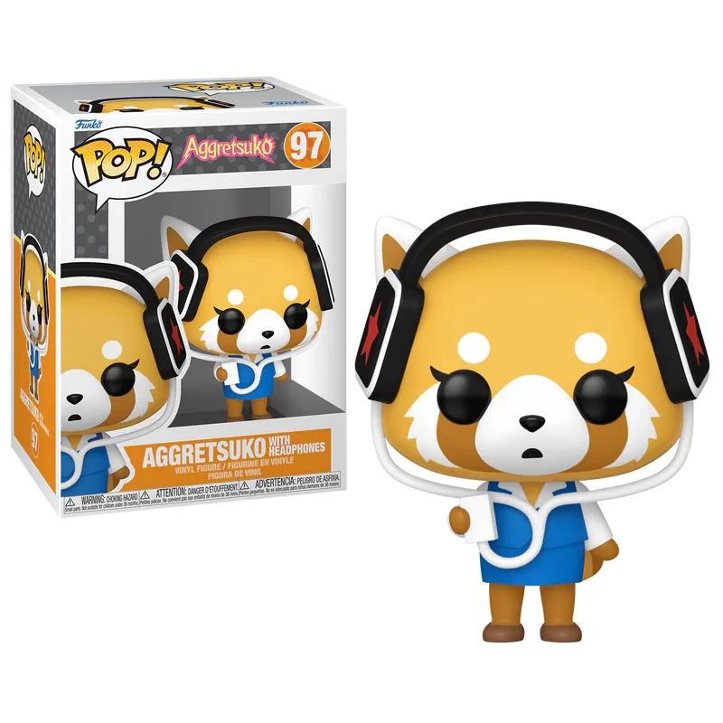 Figurine Pop AGGRETSUKO - POP Sanrio N° 97 - Aggretsuko Avec Ecouteurs